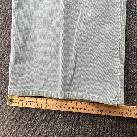 Guess Corduroy Pants Womens 34 Blue Mid Rise Flare Flap Pocket Ladies Hippie 90s - Picture 12 of 12